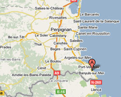 seaside map Banyuls-sur-Mer